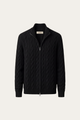Massimo Zip Cardigan Black