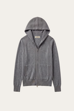Fermo Cashmere Zipped Hoodie Grey