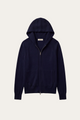 Fermo Cashmere Zipped Hoodie Navy