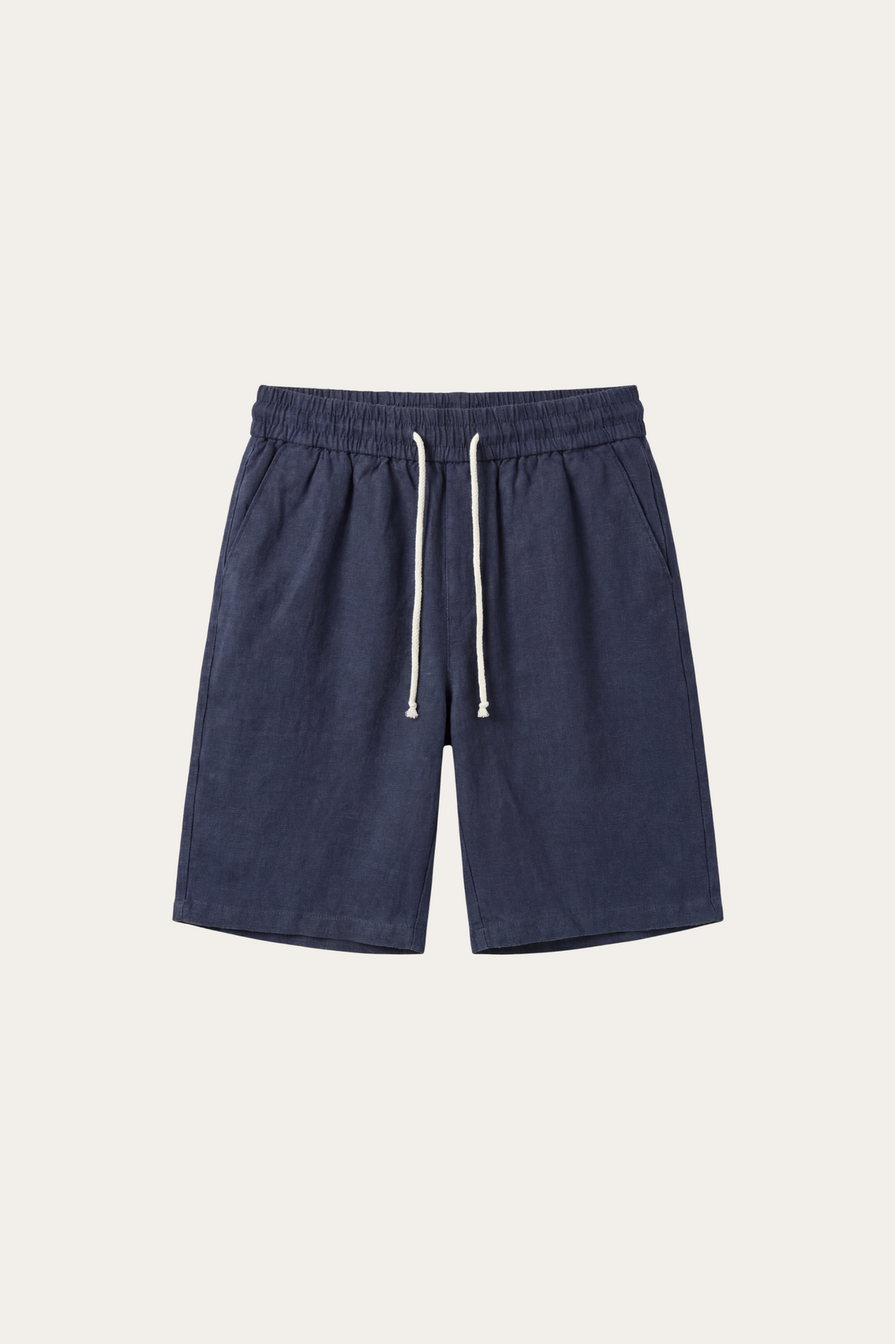 Lecce Linen Drawstring Shorts Navy