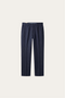 Cortona Linen Straight Trousers Navy