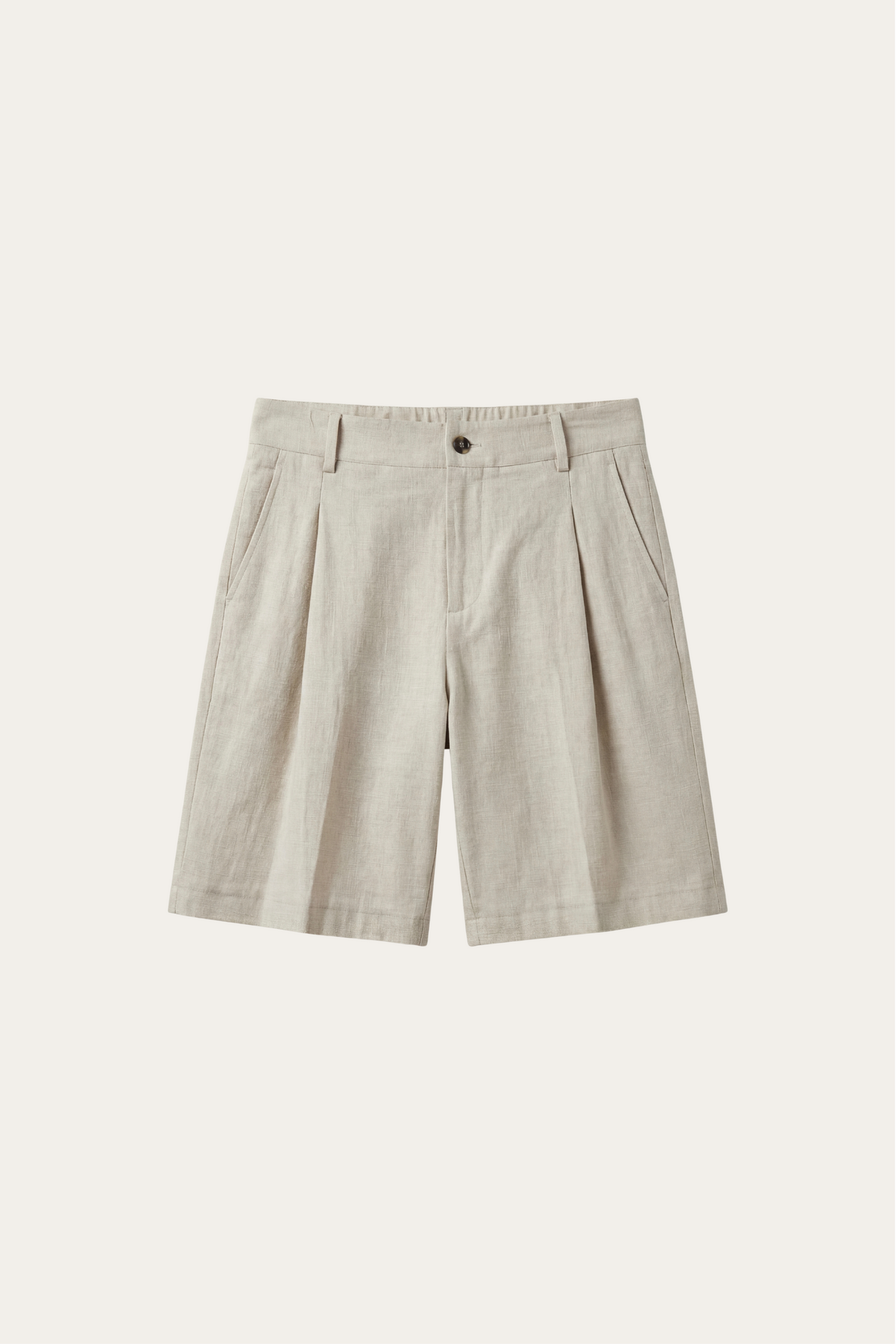Orvieto Linen Pleated Shorts Light Beige
