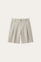 Orvieto Linen Pleated Shorts Light Beige