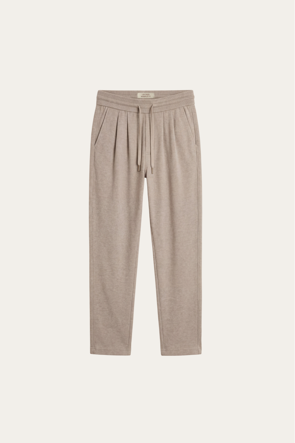 Gubbio Merino Wool Joggers Beige