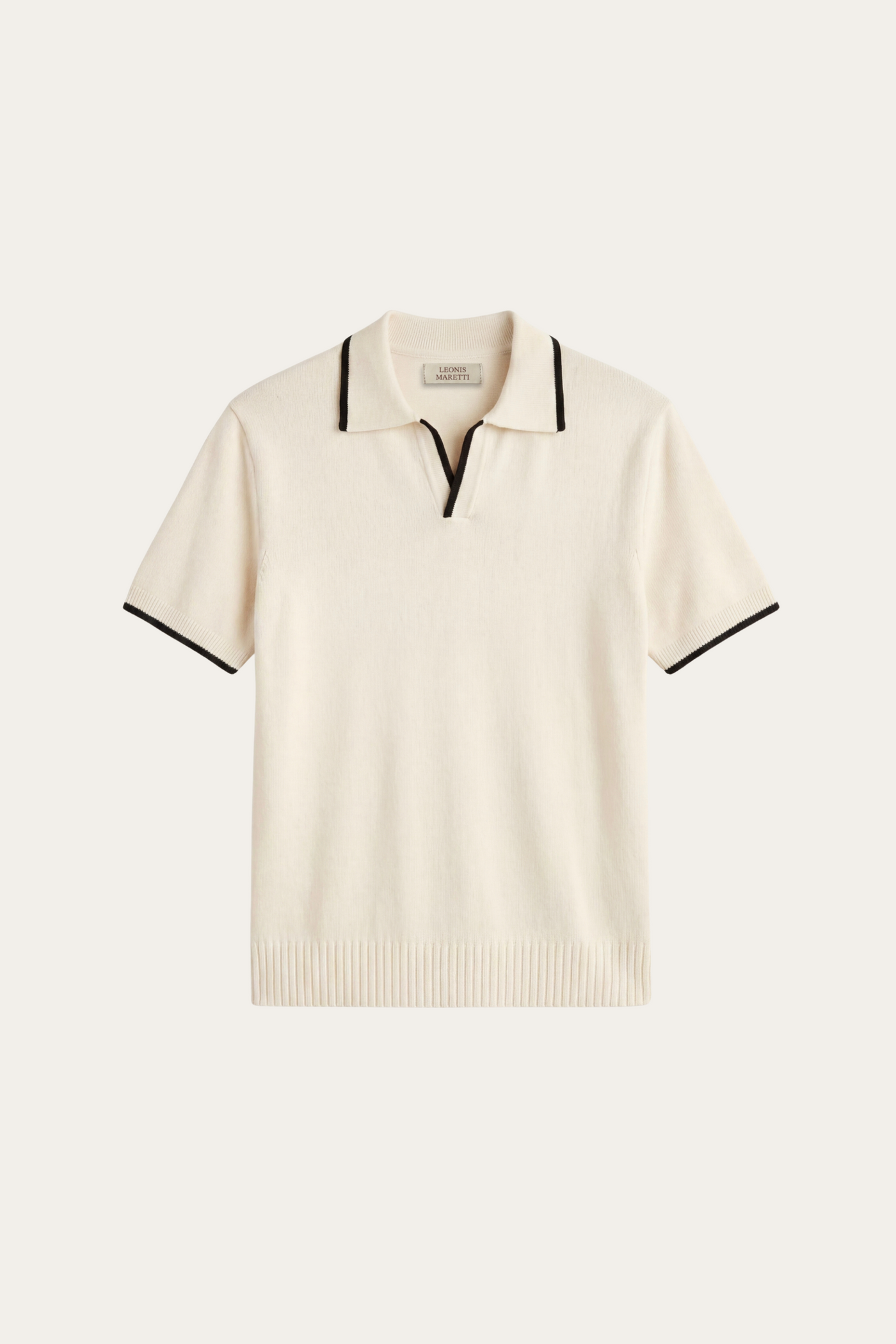 Rivoro Knitted Polo Ivory