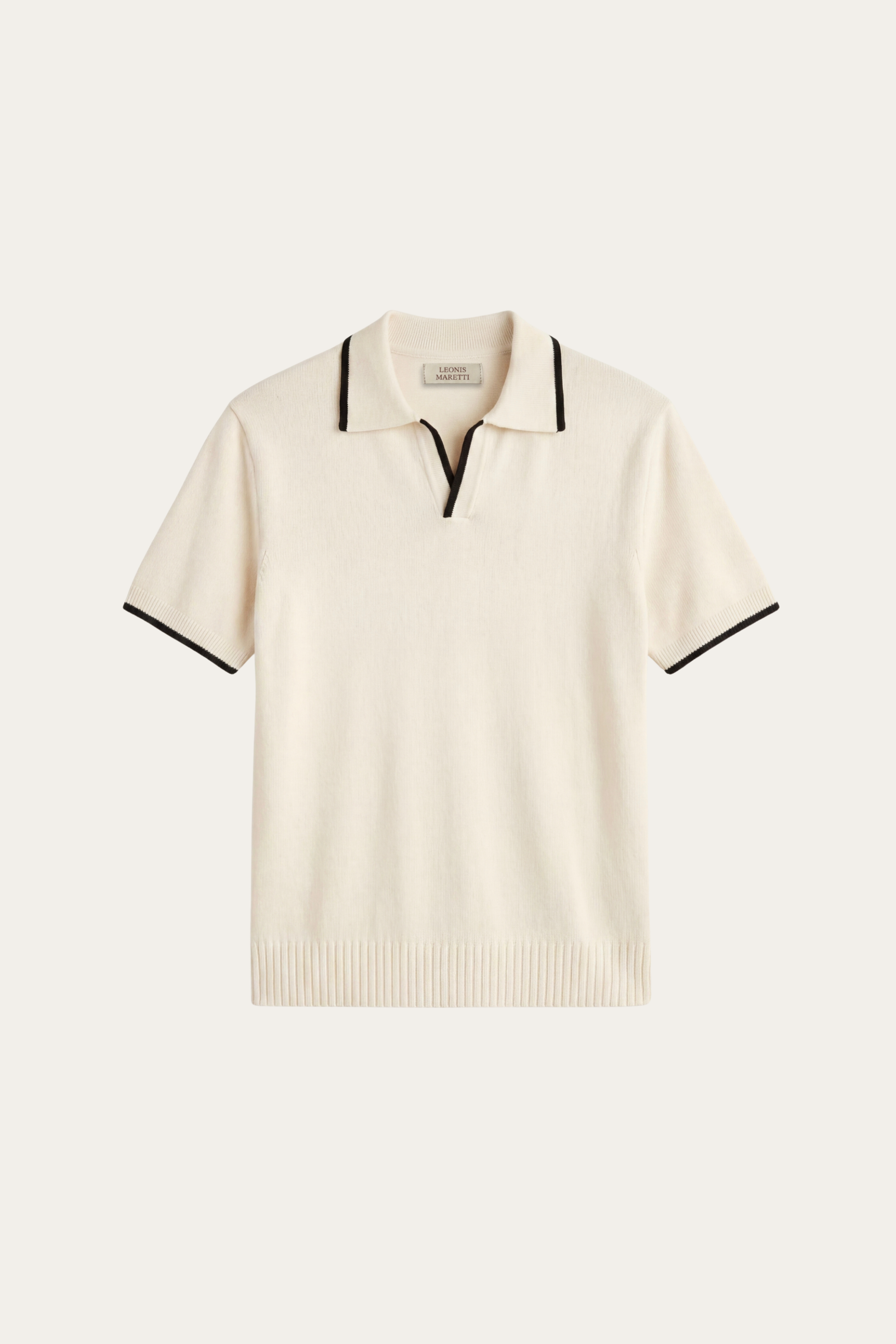 Rivoro Knitted Polo Ivory