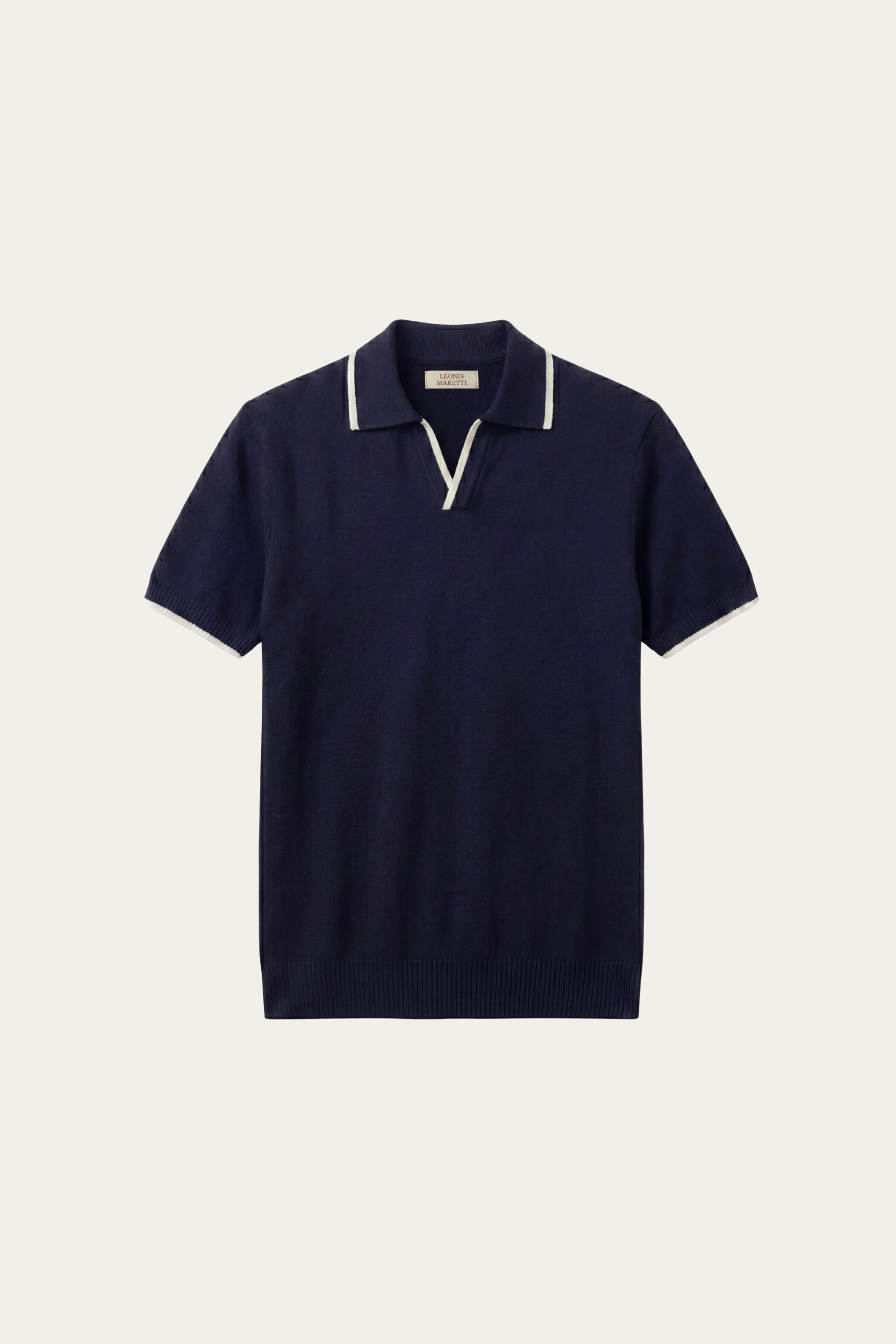 Rivoro Knitted Polo Navy
