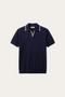 Rivoro Knitted Polo Navy