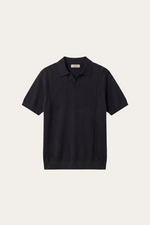 Lucera Structured Knit Polo Black