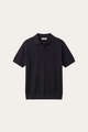 Lucera Structured Knit Polo Black