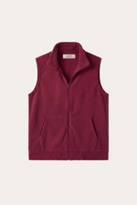 Bormio Zip Fleece Vest Burgundy