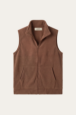 Bormio Zip Fleece Vest Brown