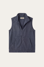 Bormio Zip Fleece Vest Blue Grey