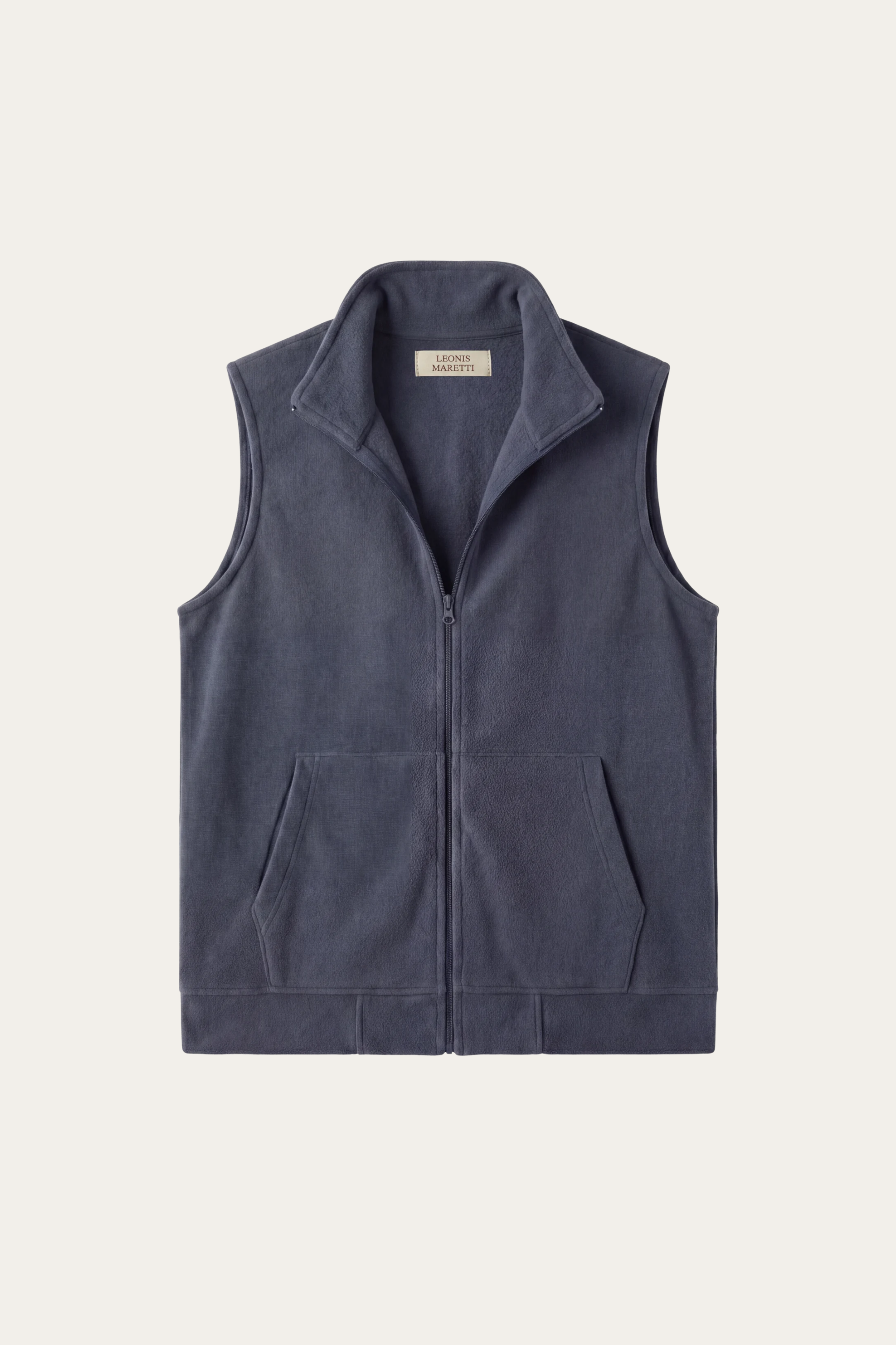 Bormio Zip Fleece Vest Blue Grey