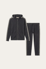 Giancarlo Hooded Zip Set Dark Grey