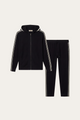 Giancarlo Hooded Zip Set Black