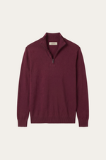 Arlino Quarter Zip Knit Wine Red