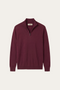 Arlino Quarter Zip Knit Wine Red