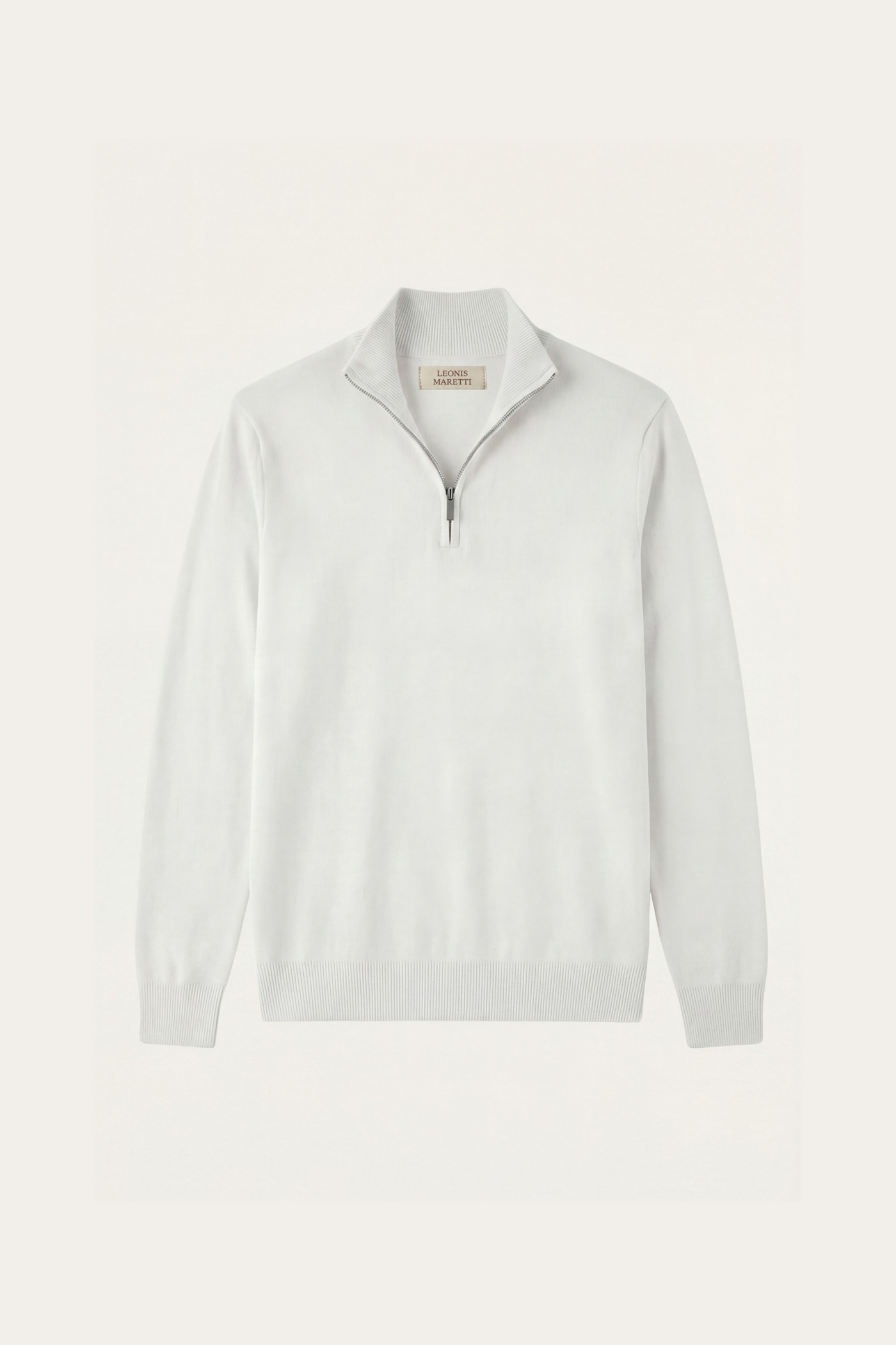 Arlino Quarter Zip Knit White