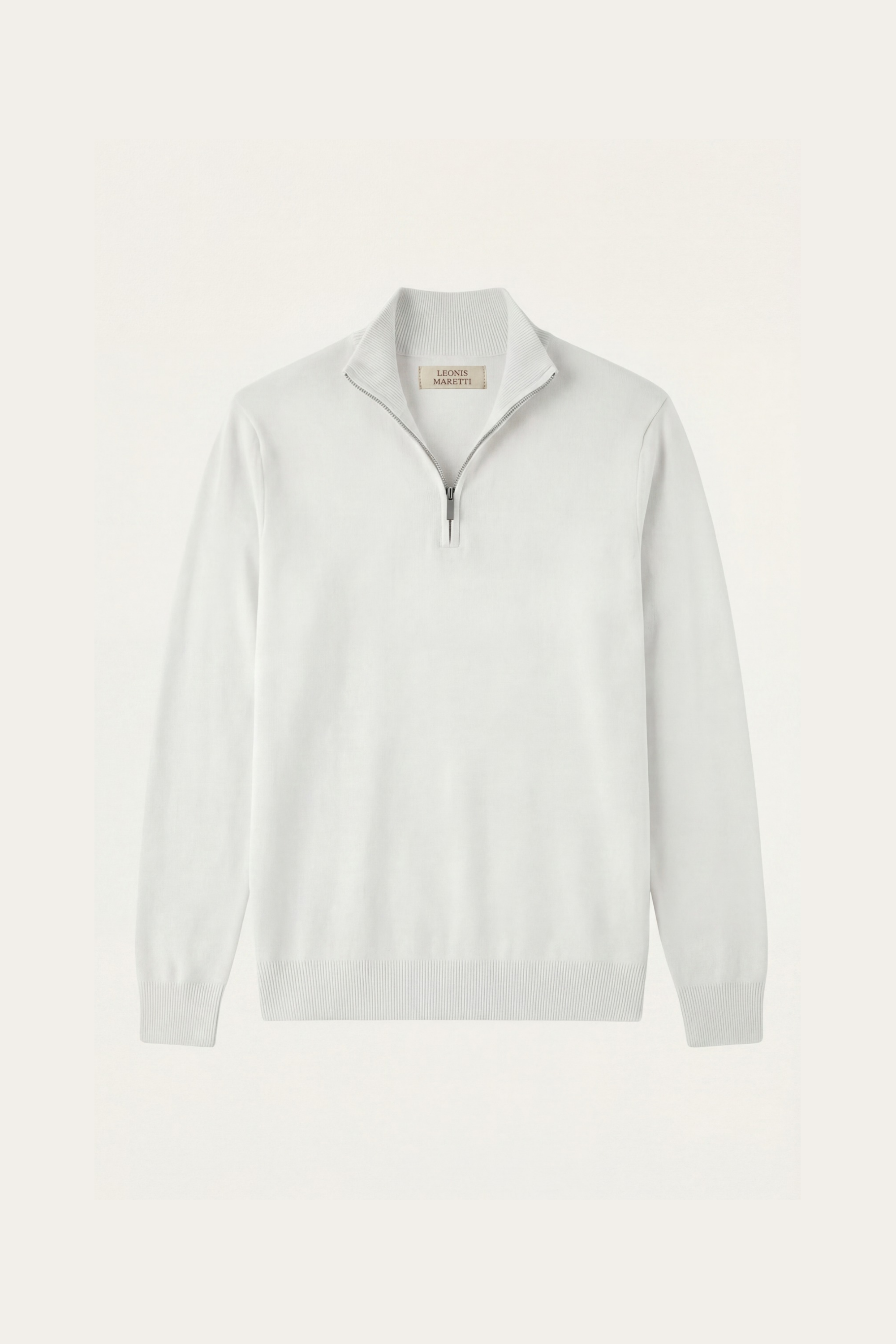 Arlino Quarter Zip Knit White