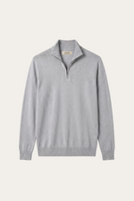 Arlino Quarter Zip Knit Light Grey