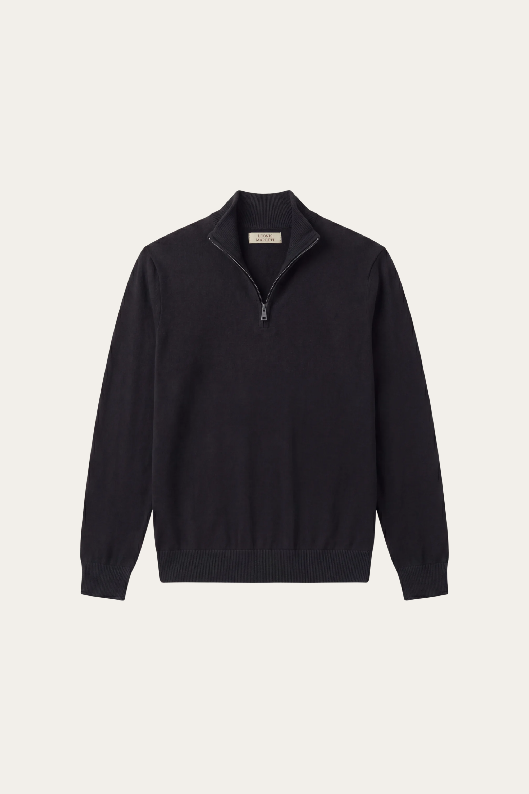 Arlino Quarter Zip Knit Black