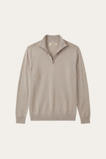Arlino Quarter Zip Knit Beige