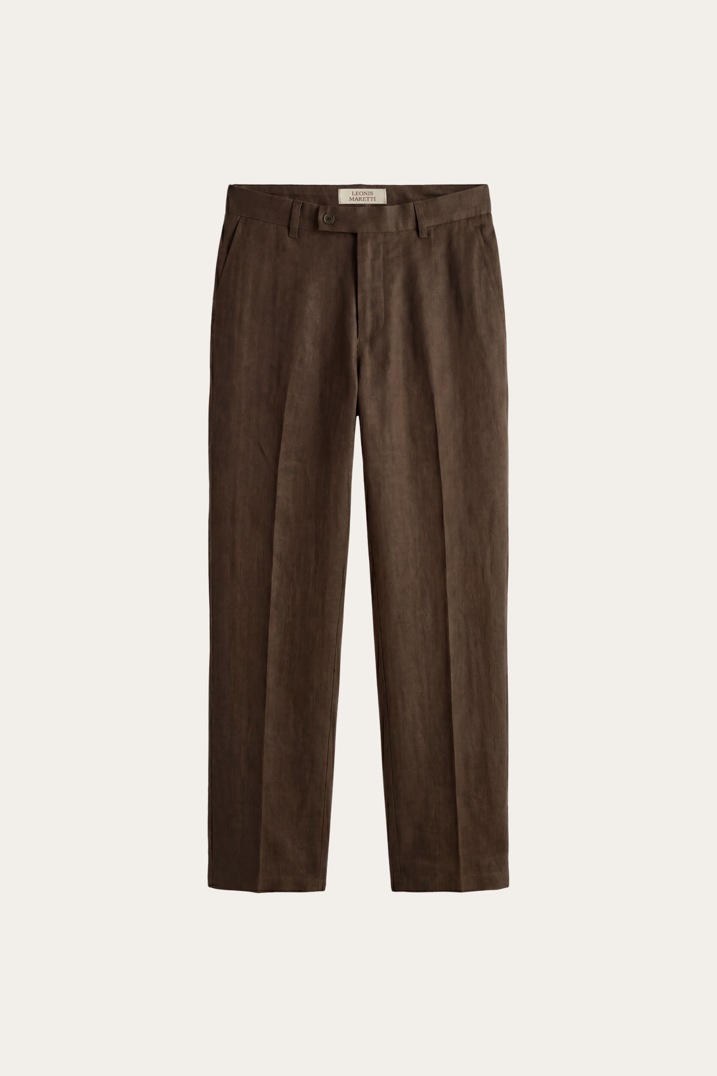 Modena Linen Tailored Trousers Brown