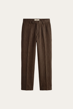 Modena Linen Tailored Trousers Brown