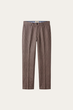 Cortona Linen Straight Trousers Taupe