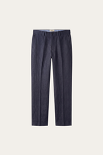Cortona Linen Straight Trousers Navy