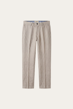 Cortona Linen Straight Trousers Light Beige