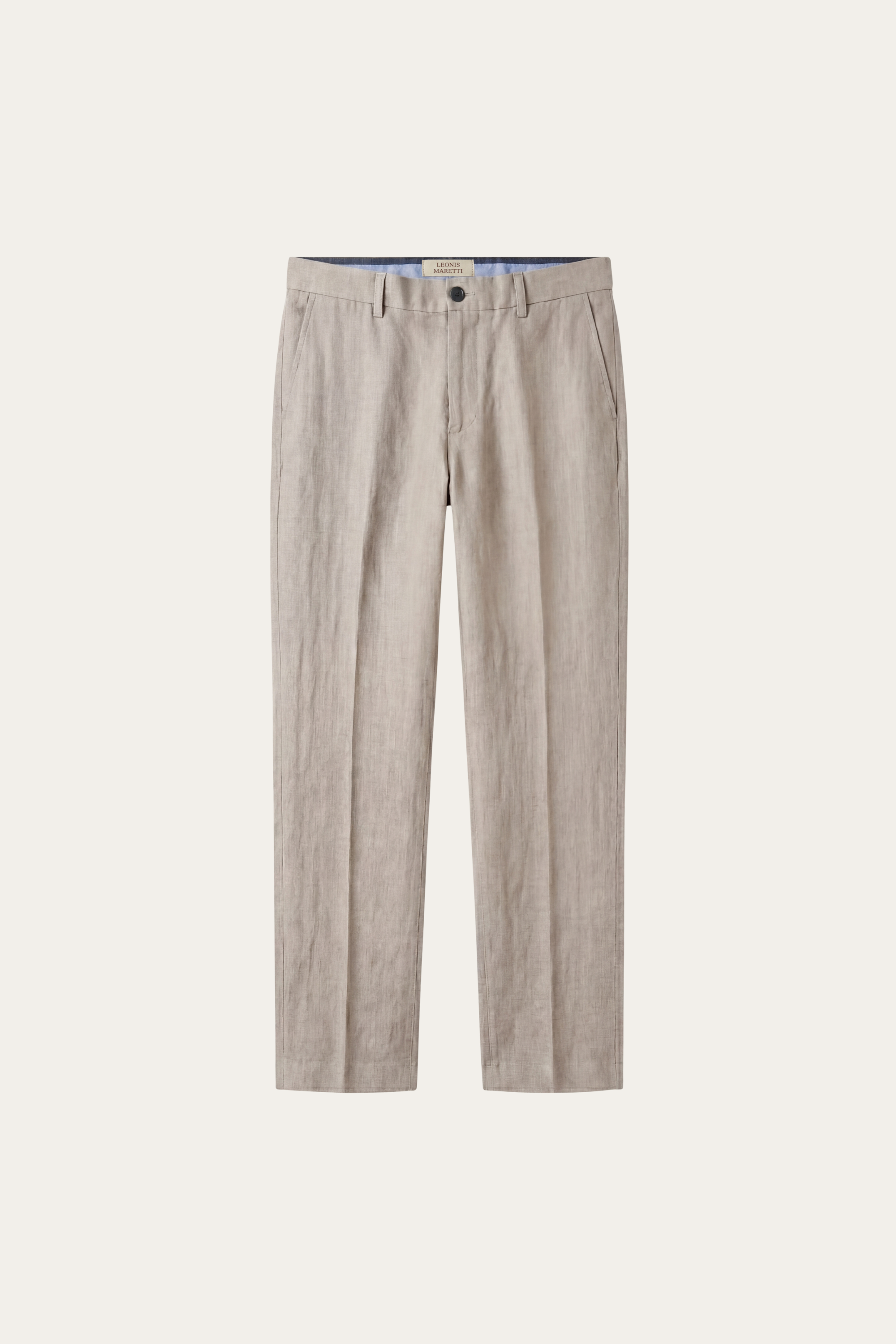 Cortona Linen Straight Trousers Light Beige