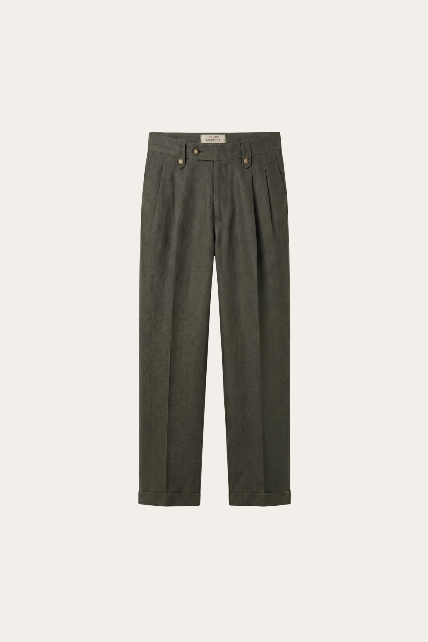 Morino Pleated Trousers Olive
