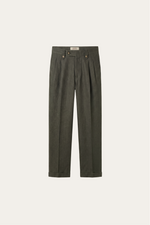 Morino Pleated Trousers Olive