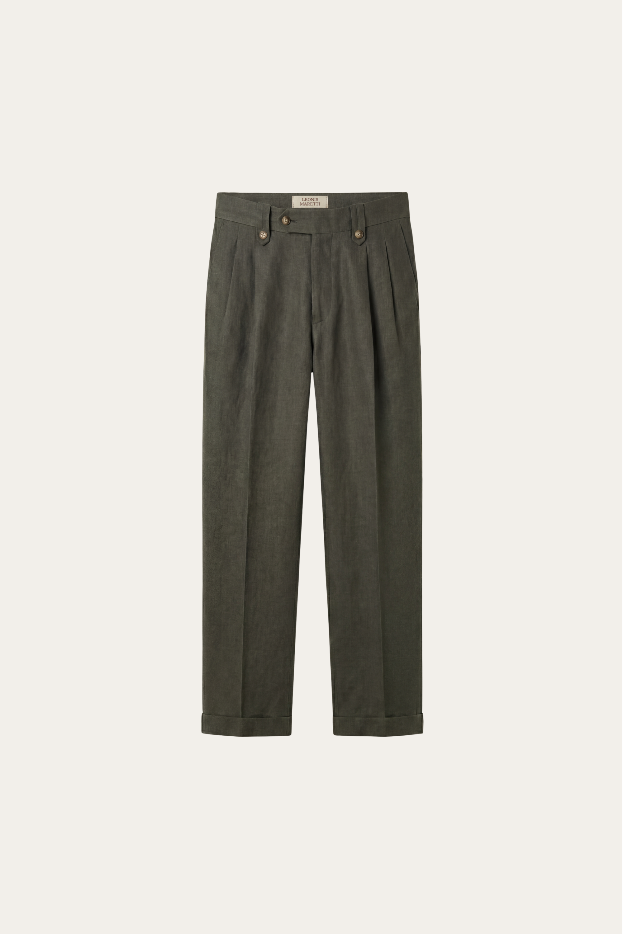 Morino Pleated Trousers Olive