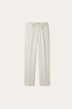 Morino Pleated Trousers White
