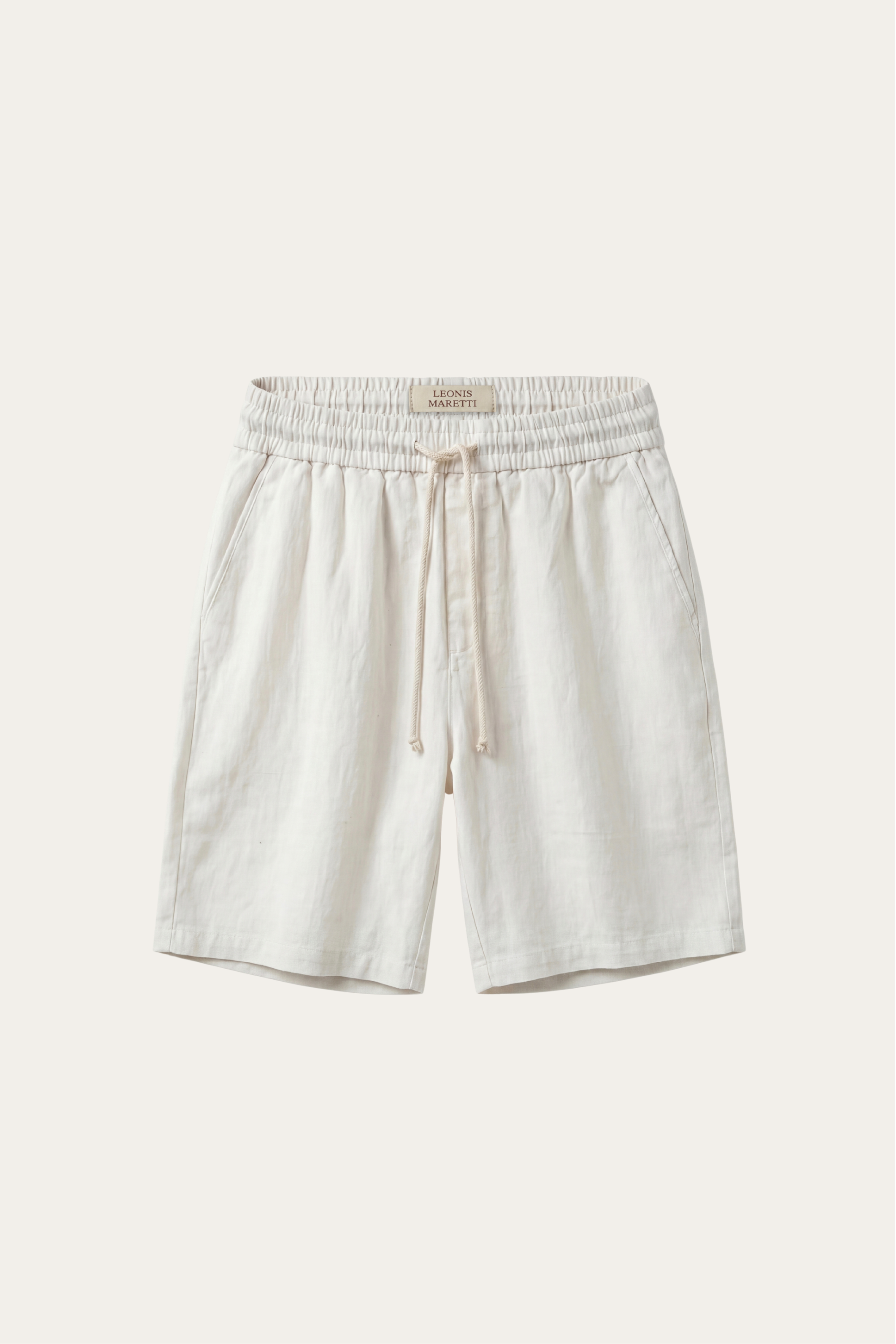 Lecce Linen Drawstring Shorts Ivory