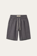 Lecce Linen Drawstring Shorts Dark Grey