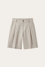 Orvieto Linen Pleated Shorts Light Beige
