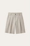 Orvieto Linen Pleated Shorts Light Beige