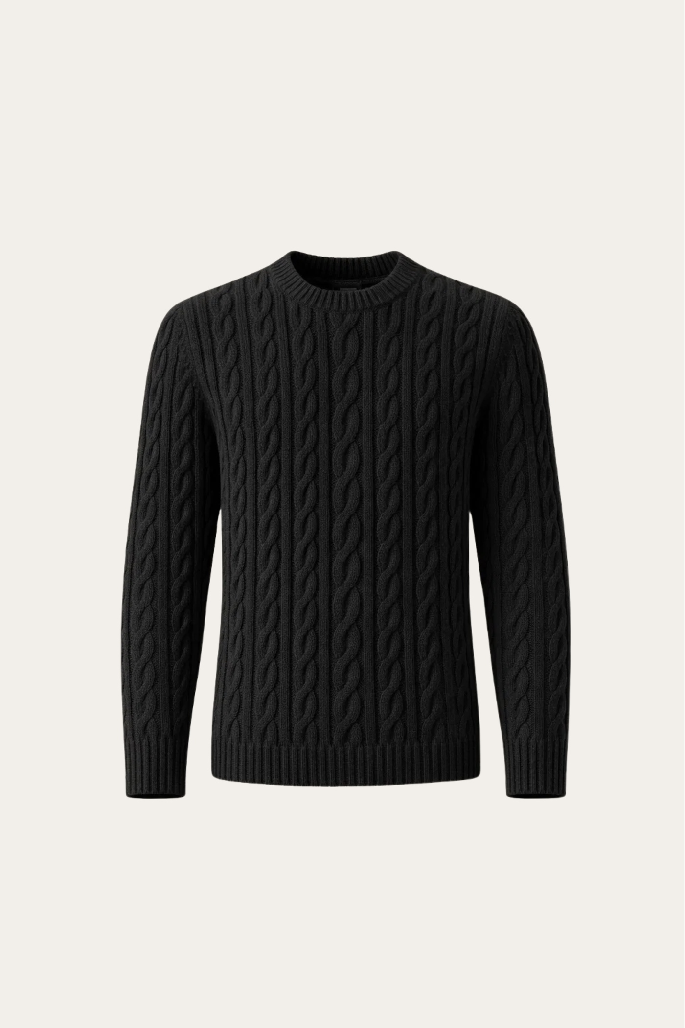 Giacomo Merino Cable Knit Black