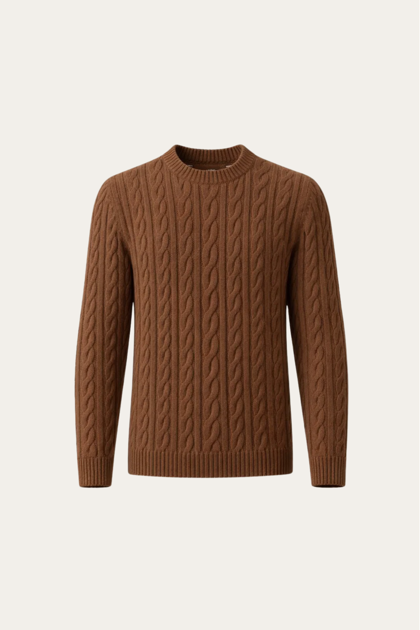 Giacomo Merino Cable Knit Brown