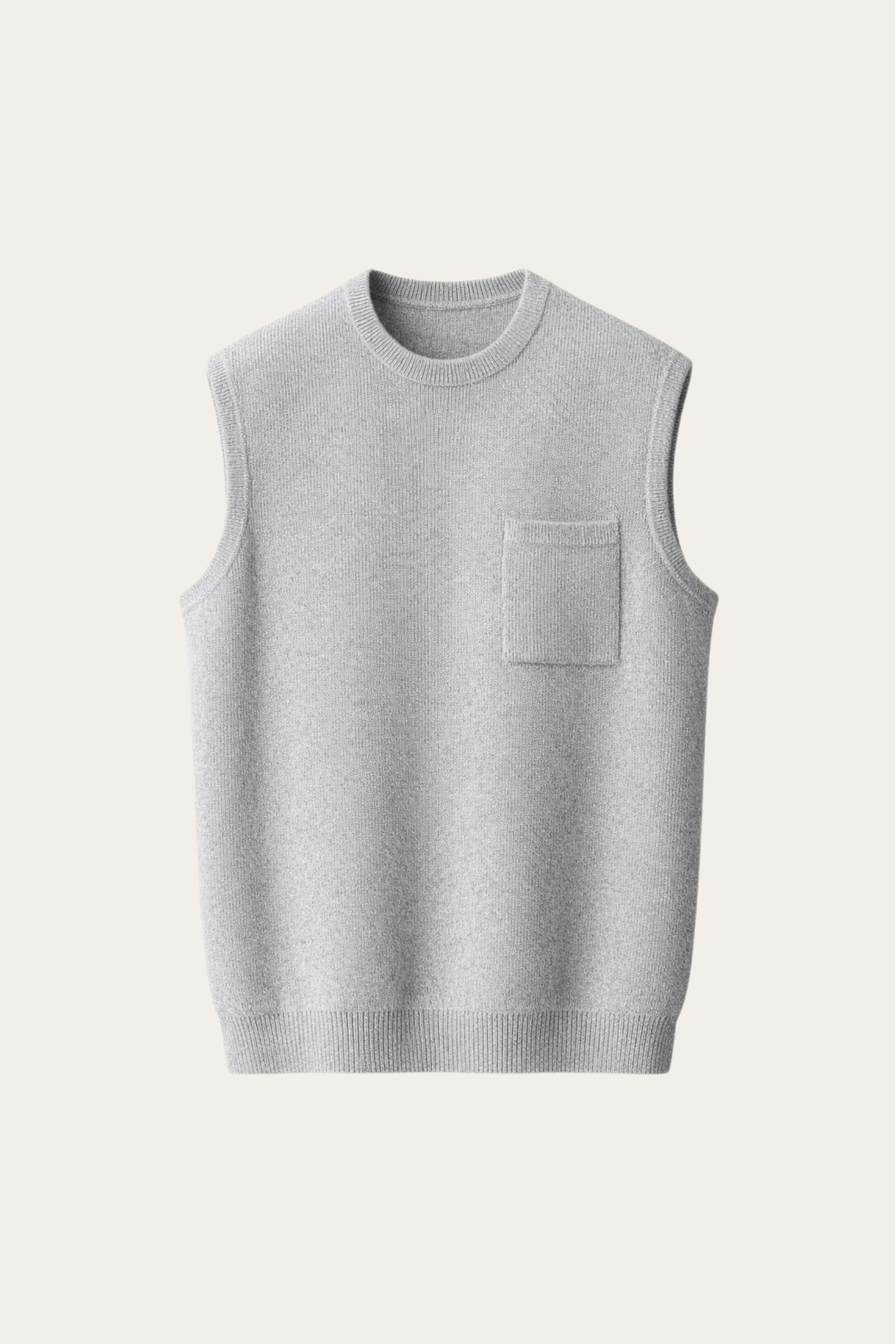 Nerio Extra-Fine Crew Vest Grey