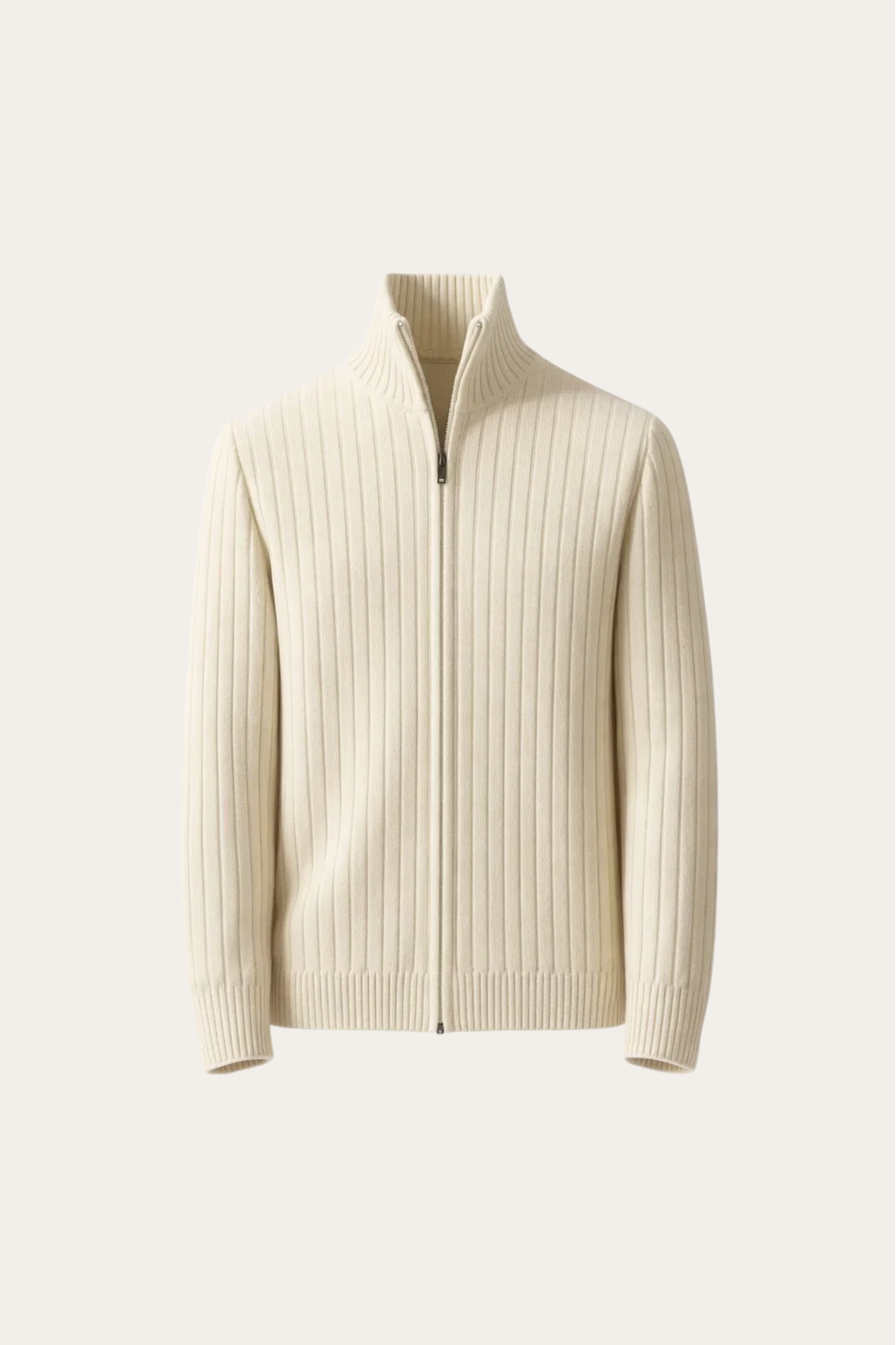 Marco Merino Zip Cardigan Cream