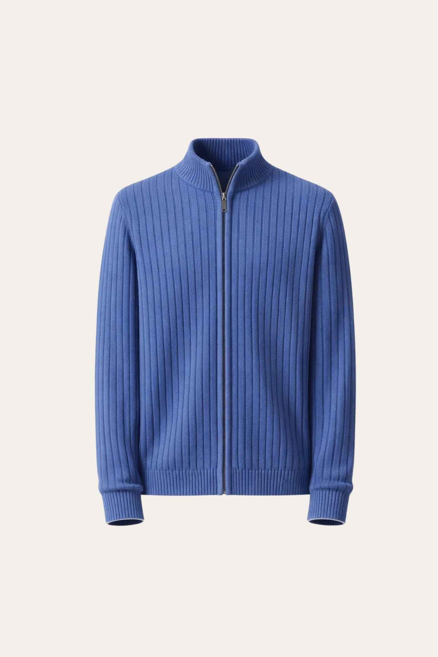 Marco Merino Zip Cardigan Blue
