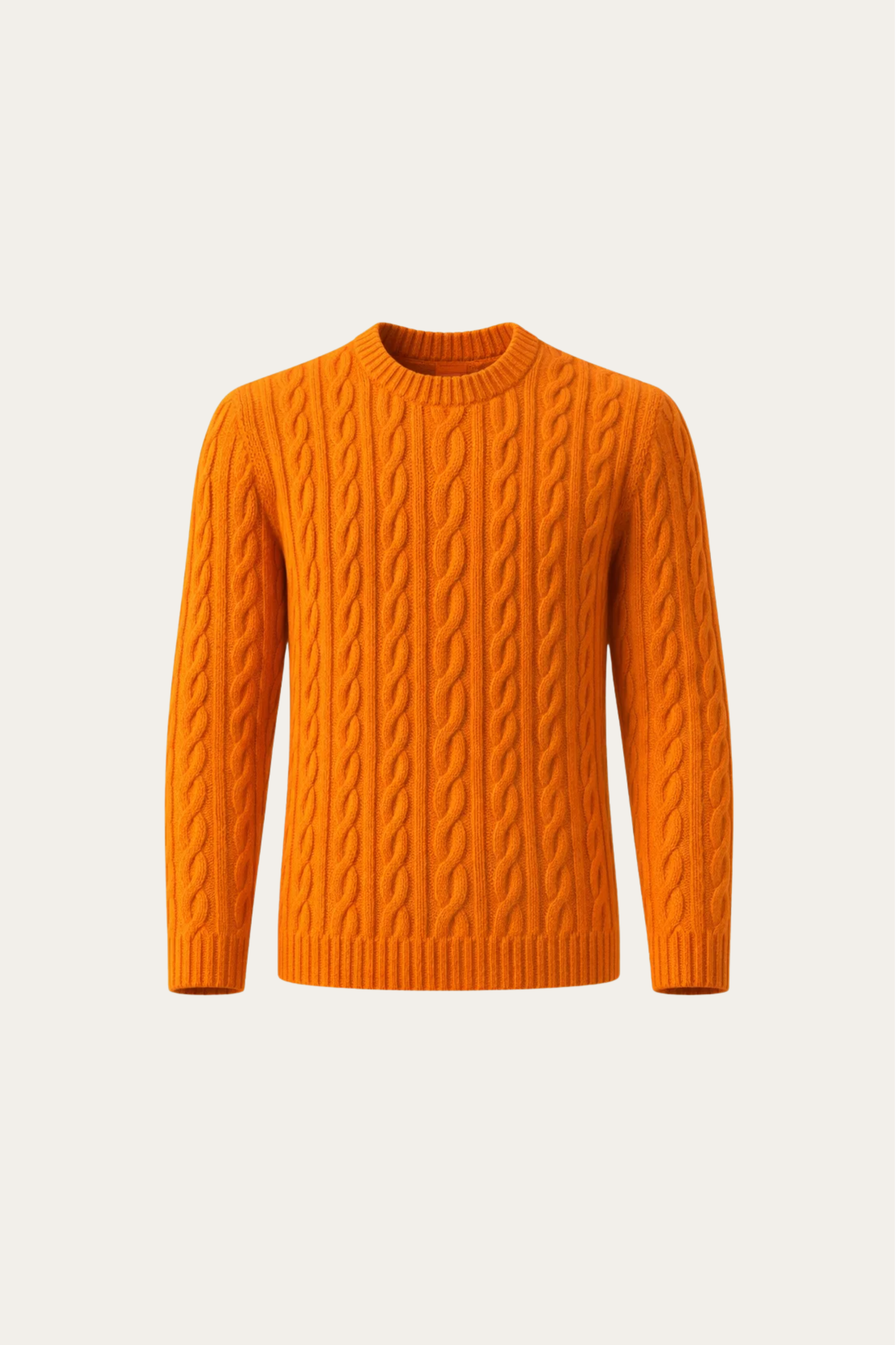 Giacomo Merino Cable Knit Orange