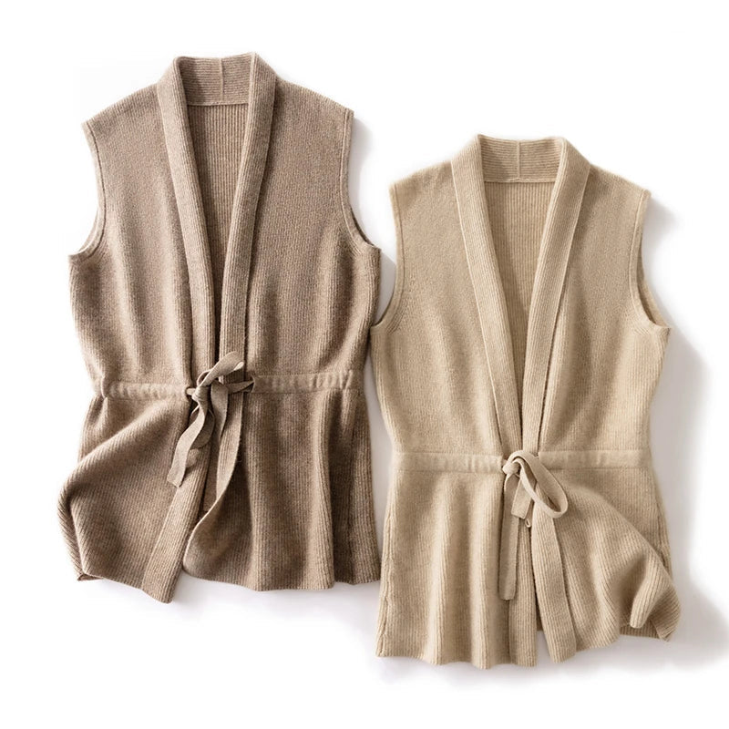 Cashmere Tie Vest