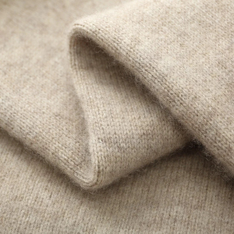 Lorenzi Cashmere Zip Knit Beige