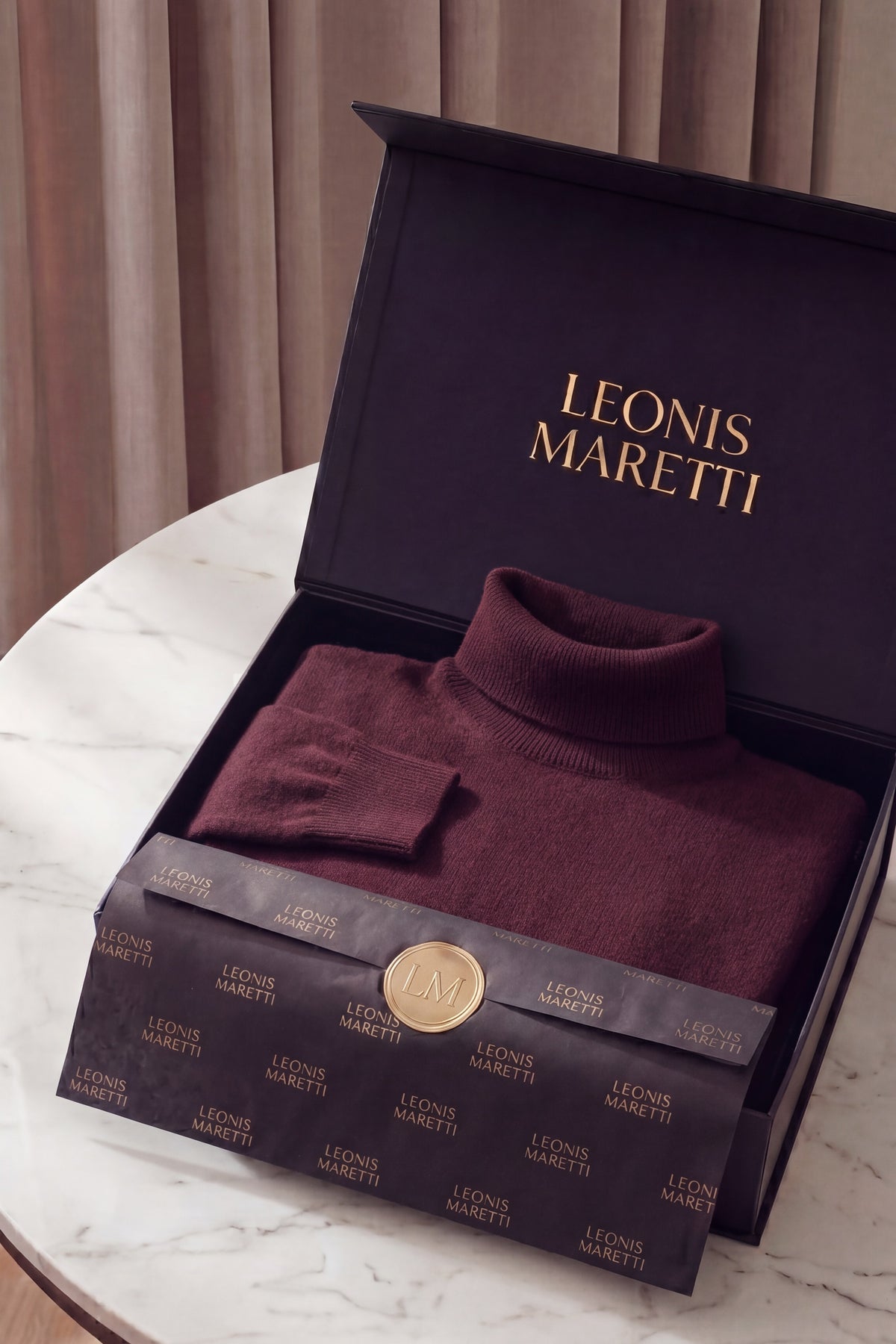 Vercelli Fine Turtleneck Burgundy